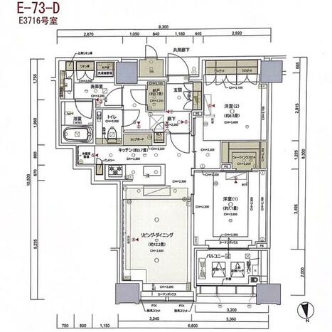 白金ザ・スカイ 部屋番号：E3716